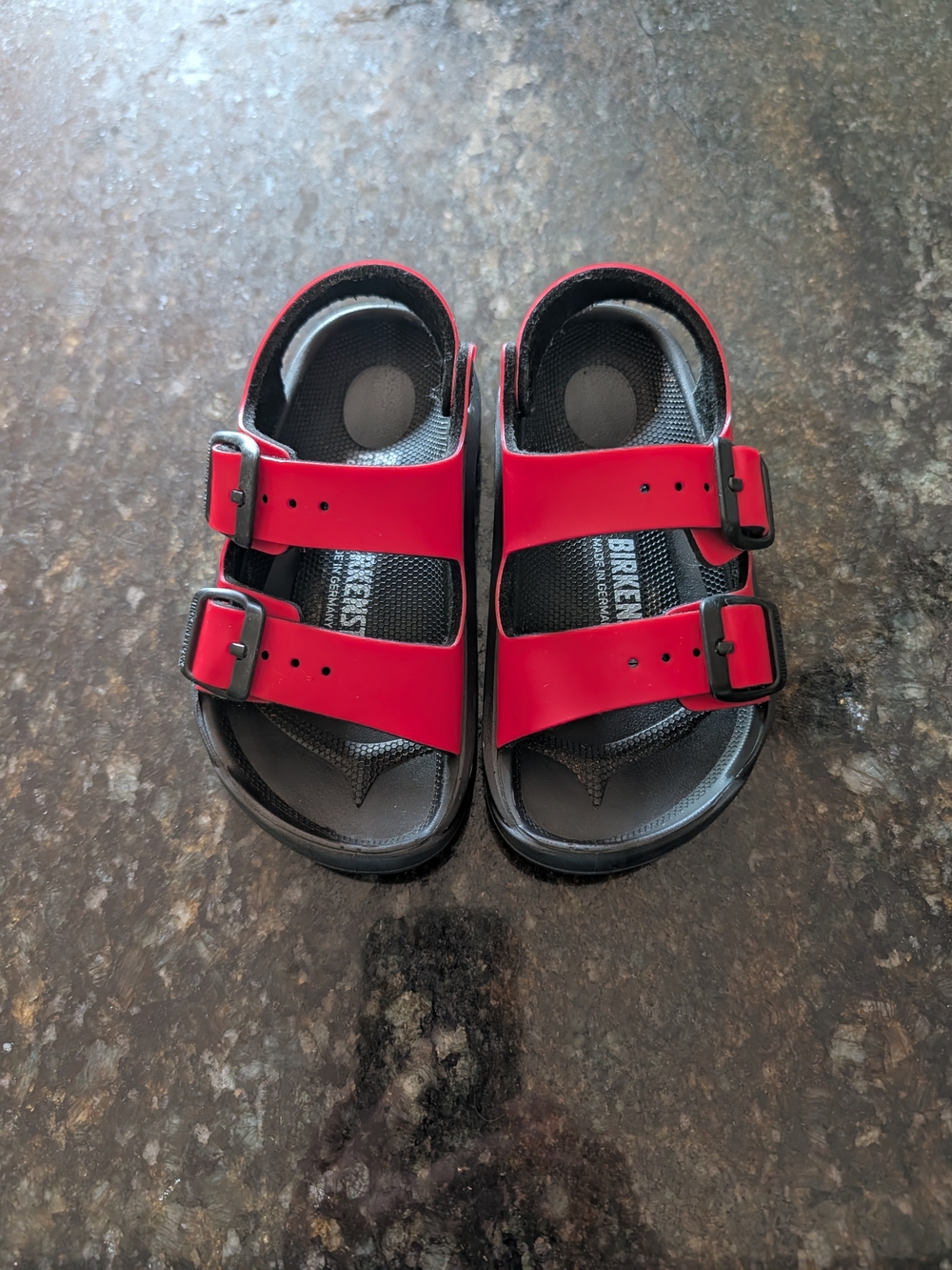 Birkenstock Kids' Red Double-Strap Sandals